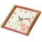 Unique Modern Square Shaped Wall Clock With Floral Design for Living Room, Kitchen, or Dining Room